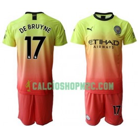 Manchester City DE BRUYNE 17 Bambino Maglia Terza 2019/2020 Manica Corta (+ Pantaloncini)
